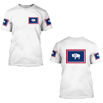 Discover Wyoming Flag 3D T Shirts