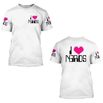 Discover I Heart Nerds Pixel 3D T Shirts