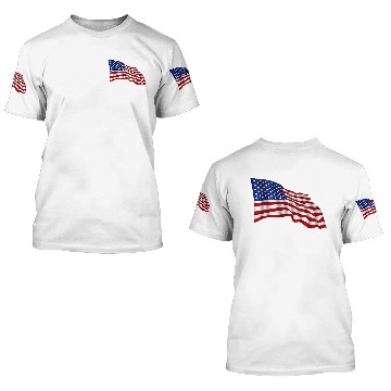 Discover waving american flag 3D T Shirts