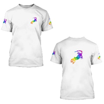Discover Distressed Rainbow Salamander 3D T Shirts