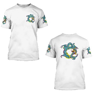 Discover Chinese dragon tattoo 3D T Shirts