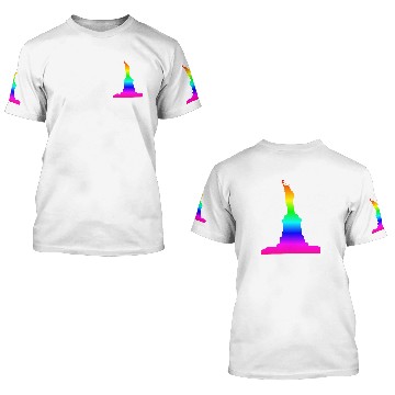 Discover Rainbow Statue Of Liberty 3D T Shirts