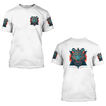 Discover Stylized Hipster Wolf 3D T Shirts