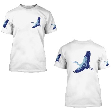 Discover A Beautiful Blue Heron 3D T Shirts