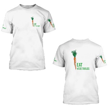 Discover Real men eat vegetables 3D T Shirts