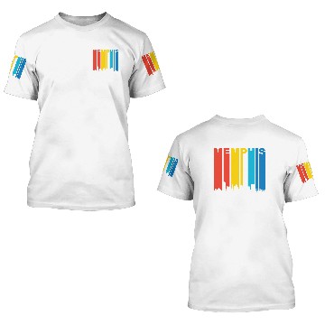 Discover Retro Memphis Tennessee Skyline 3D T Shirts