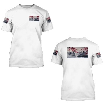 Discover cherry-blossom-painting 3D T Shirts