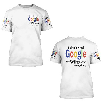 Discover i don't need google 2 3D T Shirts