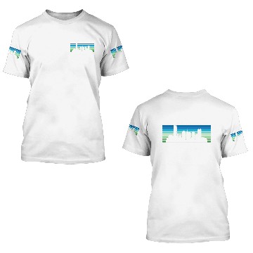 Discover Retro Oklahoma City Skyline 3D T Shirts