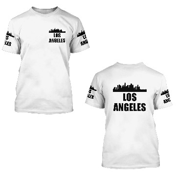 Discover Los Angeles CA Skyline 3D T Shirts