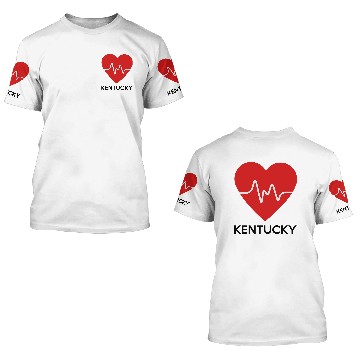 Discover Heart Kentucky 3D T Shirts