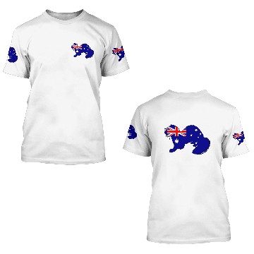 Discover Australian Flag - Ferret 3D T Shirts