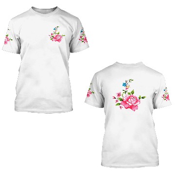 Discover Wedding Pink Peony bunch of flowers 3D T Shirts