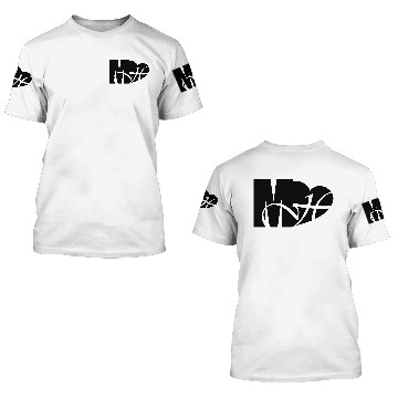 Discover Mo Heart Solid Black 3D T Shirts