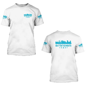 Discover Retro Birmingham Skyline 3D T Shirts
