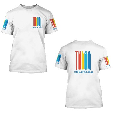Discover Retro Tulsa Skyline 3D T Shirts