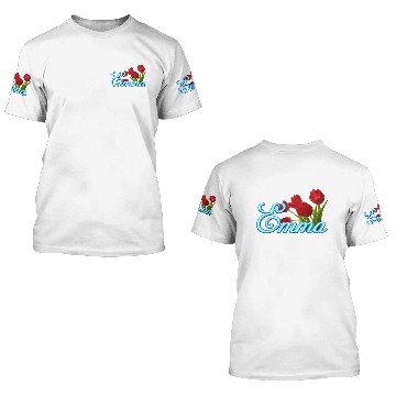Discover Emma With Tulips 3D T Shirts