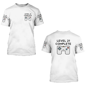 Discover Level 21 Complete 21st Birthday 3D T Shirts