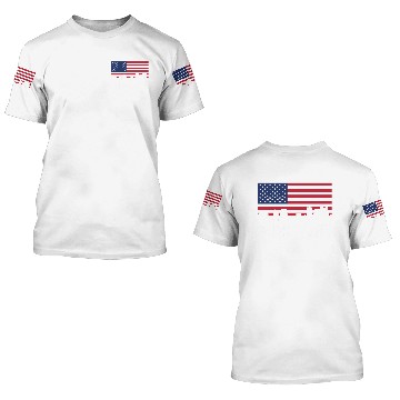 Discover Parsippany New Jersey Skyline American Flag 3D T Shirts