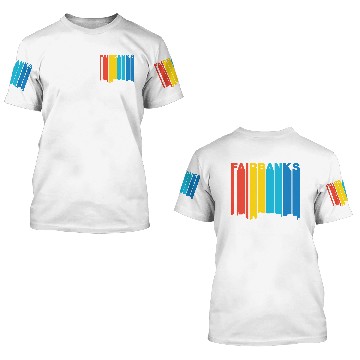 Discover Retro 1970's Style Fairbanks Alaska Skyline 3D T Shirts