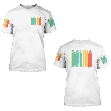 Discover Retro 1970's Style Salina Kansas Skyline 3D T Shirts