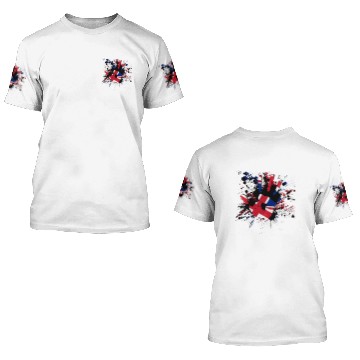 Discover Union Jack Splatter 3D T Shirts