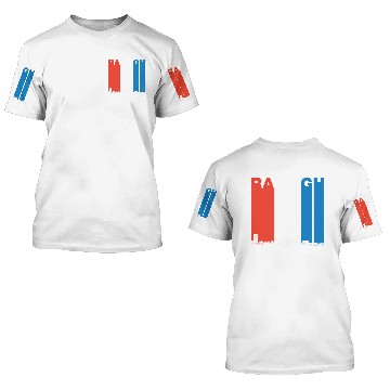 Discover Red White And Blue Raleigh North Carolina Skyline 3D T Shirts