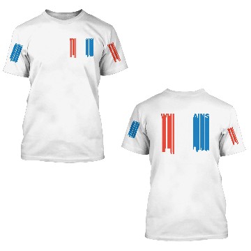 Discover Red White And Blue White Plains New York Skyline 3D T Shirts