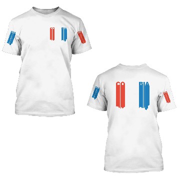 Discover Red White And Blue Columbia Missouri Skyline 3D T Shirts