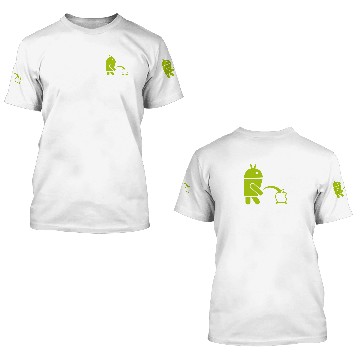 Discover Anroid Peeing On A Apple 3D T Shirts