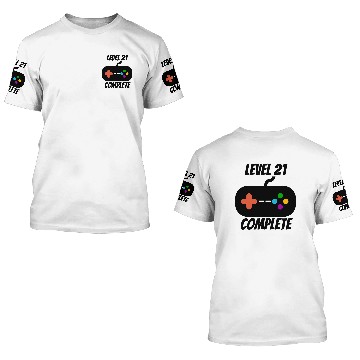 Discover Level 21 Complete 21st Birthday 3D T Shirts