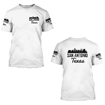 Discover San Antonio Texas Skyline 3D T Shirts