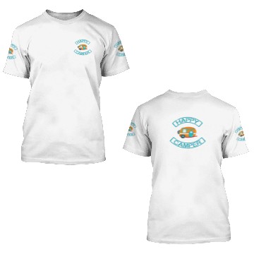 Discover Happy camper funny design 3D T Shirts