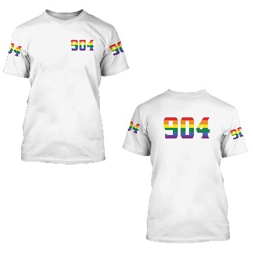 Discover Gay Pride 904 Jacksonville Area Code 3D T Shirts