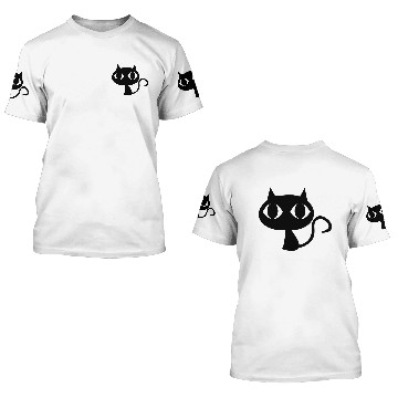 Discover Cute cat with big head 3D T Shirts