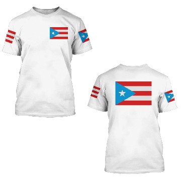 Discover Flag Puerto Rico 3D T Shirts