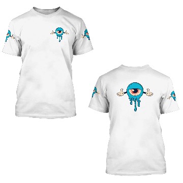 Discover Blue Eye paint monster 3D T Shirts