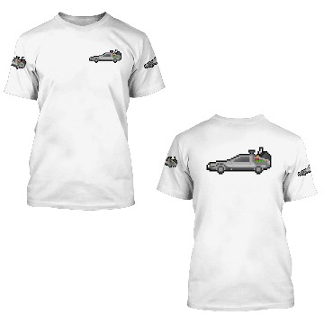 Discover 8-bit Delorean Time Machine 3D T Shirts