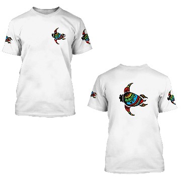 Discover sea turtle tortoise schildkroete124 3D T Shirts