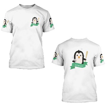 Discover Baseball Penguin from SAN ANTONIO 3D T Shirts