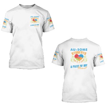 Discover Autism Teacher 3D T Shirts