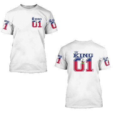 Discover couple land king 01 prince Haiti 3D T Shirts