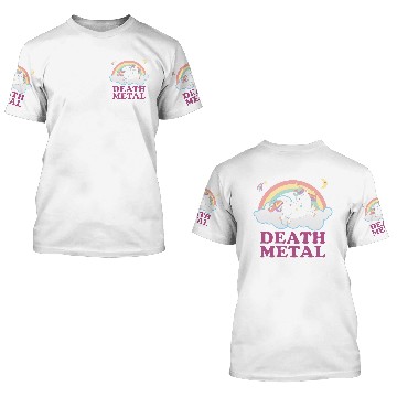 Discover Death Metal Unicorn 3D T Shirts