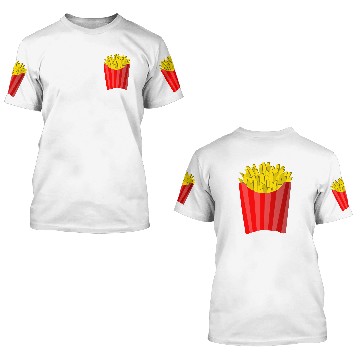 Discover french fries pommes frites fastfood fast food12 3D T Shirts