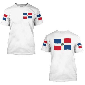 Discover flag dominican republic 3D T Shirts