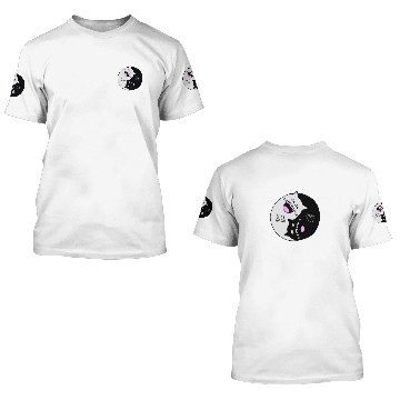 Discover Festive Yin and Yang Cats 3D T Shirts