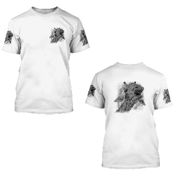 Discover Giraffe greeting you 3D T Shirts