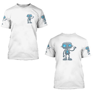 Discover Waving Robot 3D T Shirts
