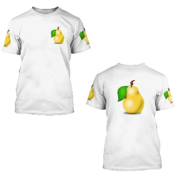 Discover Hmm delicious! Pear! 3D T Shirts