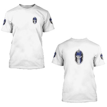 Discover Oregon State Police 3D T Shirts Thin Blue Line Spartan Helmet